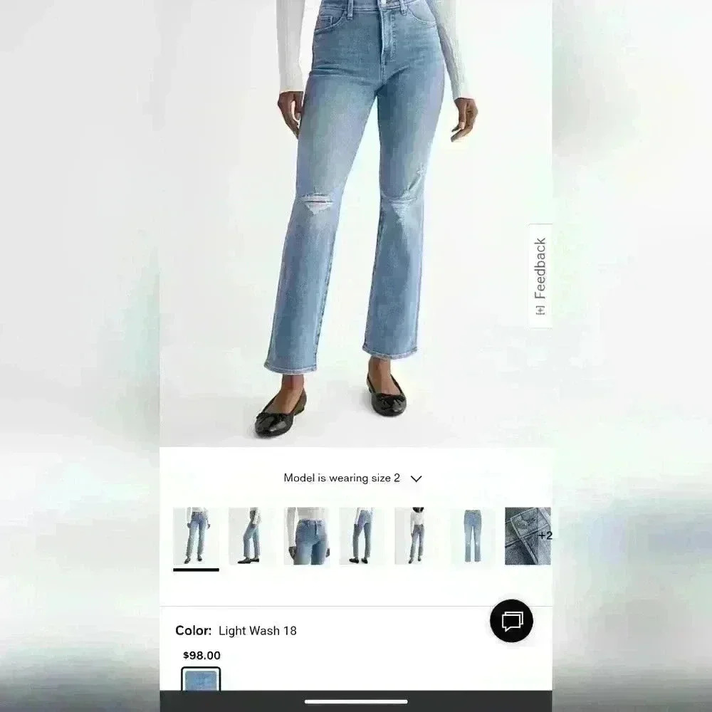 NWT Express Women's Straight Ankle High Rise Jeans